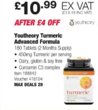 Costco Youtheory turmeric advanced formula offer
