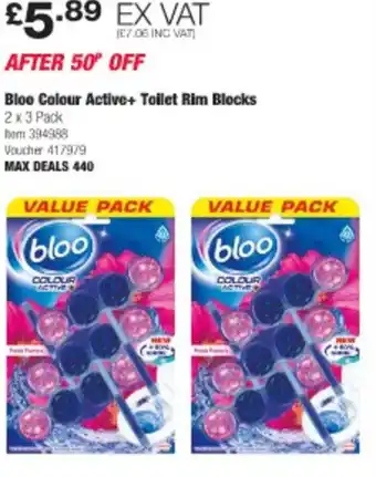 Costco Bloo colour active+ toilet rim blocks offer
