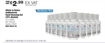 Costco Winter in venice antibacterial hand cleansing gel offer