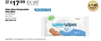 Costco Water wipes biodegradable baby wipes offer