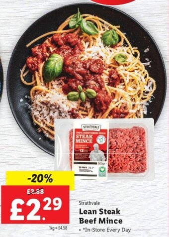 Lidl Lean Steak Beef Mince offer