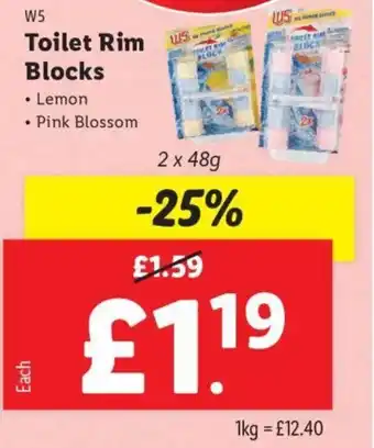 Lidl Toilet Rim Blocks 2 x 48g offer
