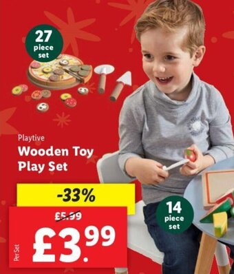 Lidl Wooden Toy Play Set offer