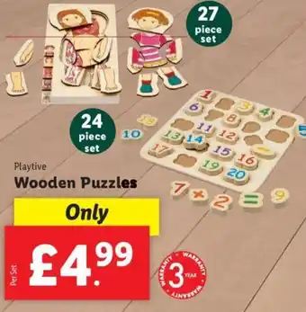 Lidl Wooden Puzzles offer