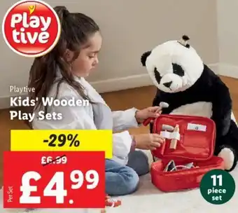 Lidl Kids' Wooden Play Sets offer