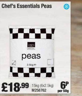 Booker Wholesale Chef's essentials peas offer