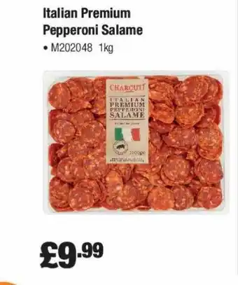 Italian premium pepperoni salame