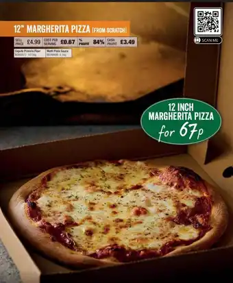 Booker Wholesale 12 in margherita pizza offer