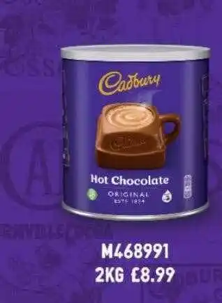 Booker Wholesale Cadbury hot chocolate offer