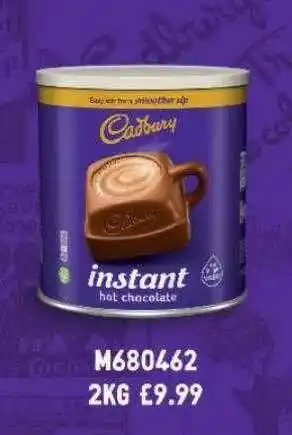 Booker Wholesale Cadbury instant hot chocolate offer