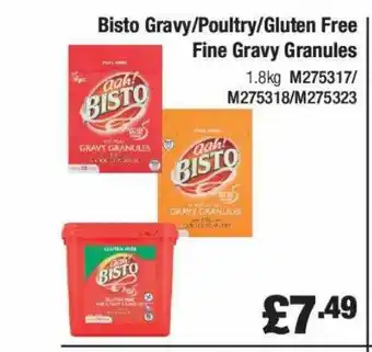 Booker Wholesale Bisto gravy-poultry-gluten free fine gravy granules offer