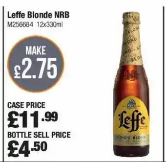 Booker Wholesale Leffe blonde nrb offer