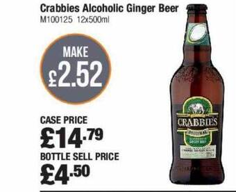 Booker Wholesale Crabbies alcoholic ginger beer offer