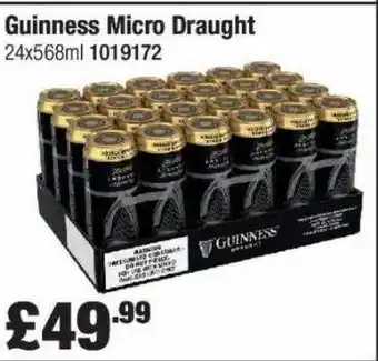 Booker Wholesale Guinness micro draught offer