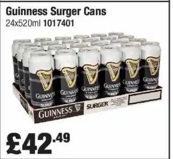 Booker Wholesale Guinness surger cans offer