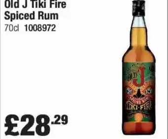 Booker Wholesale Old j tiki fire spiced rum offer