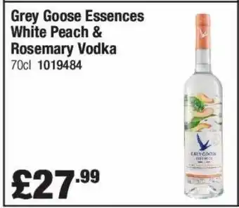 Booker Wholesale Grey goose essences white peach & rosemary vodka offer