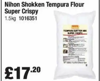 Booker Wholesale Nihon shokken tempura flour super crispy offer