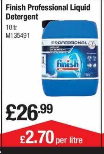 Booker Wholesale Finish professional liquid detergent offer