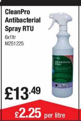 Booker Wholesale Cleanpro antibacterial spray rtu offer