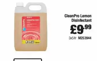 Booker Wholesale Cleanpro lemon disinfectant offer