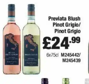Booker Wholesale Previata blush pinot grigio-pinot grigio offer