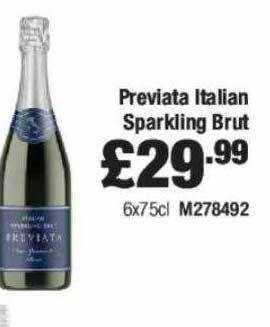 Booker Wholesale Previata italian sparkling brut offer