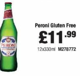 Booker Wholesale Peroni gluten free offer