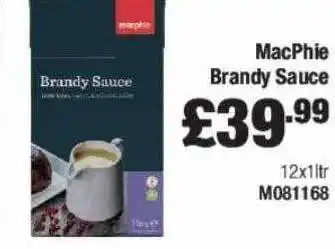 Booker Wholesale Macphie brandy sauce offer