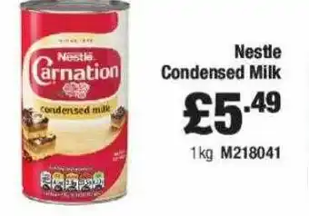 Booker Wholesale Nestle condensed milk offer
