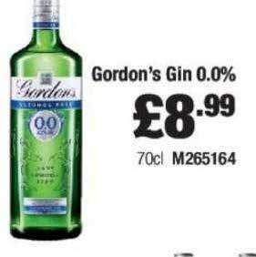 Booker Wholesale Gordon's gin 0.0% offer