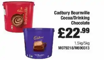 Booker Wholesale Cadbury bournville cocoa-drinking chocolate offer