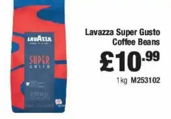 Booker Wholesale Lavazza super gusto coffee beans offer