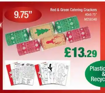 Booker Wholesale Red & green catering crackers offer