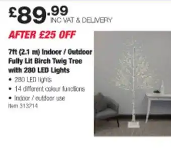 Costco 7ft (2.1 m) indoor outdoor fully lit birch twig tree with 280 led lights offer