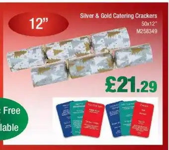 Booker Wholesale Silver & gold catering crackers offer