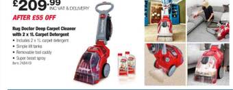 Costco Rug doctor deep carpet cleaner with 2 x 1l carpet detergent offer