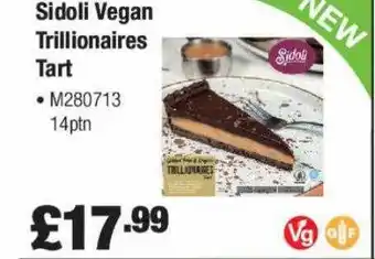 Booker Wholesale Sidoli vegan trillionaires tart offer