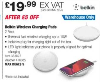 Costco Belkin wireless charging pads offer