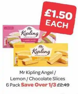 Spar Mr.kipling angel-lemon-chocolate slices 6pack offer