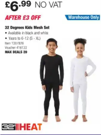 Costco 32 degree kids mesh set offer