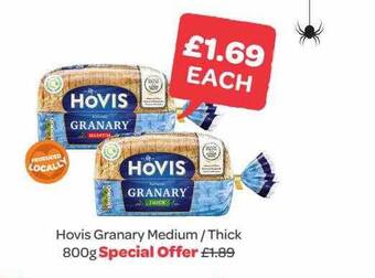 Spar Hovis granary medium- thick 800g offer