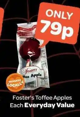 Spar Foster's toffee apples offer