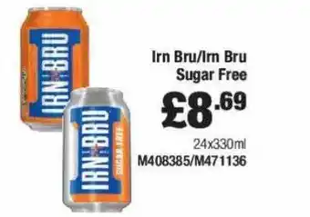 Booker Wholesale Irn bru-irn bru sugar free offer