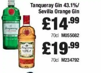 Booker Wholesale Tanqueray gin 43.1%-sevilla orange gin offer
