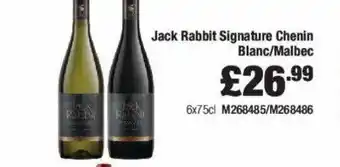 Booker Wholesale Jack rabbit signature chenin blanc-malbec offer