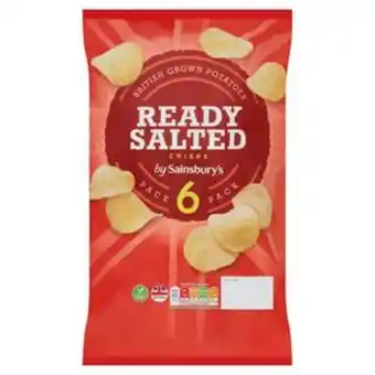 Sainsbury's Sainsbury's ready salted crisps 6x25g offer