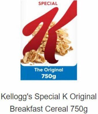 Sainsbury's Kellogg's Special K Original Breakfast Cereal 750g offer