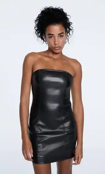 Stradivarius Short faux leather dress offer