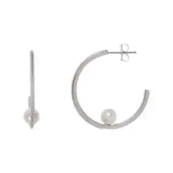 TK Maxx Silver tone embellished hoop earrings offer